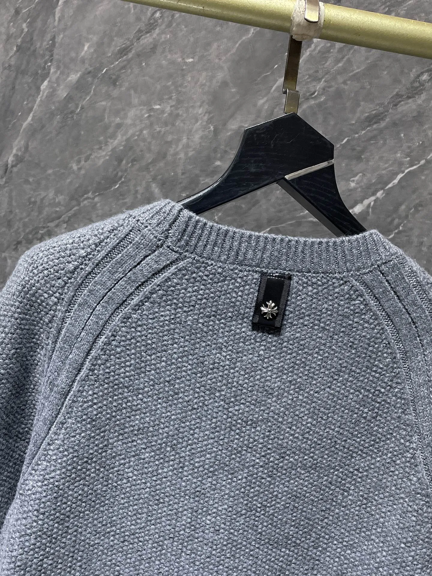 P236 Chrome Hearts 🍁Autumn and winter sweater series🍁 Cross metal➕hole treatment Selected high-quality wool blended knitted fabric Non-common version on the market Recommended colors: black gray white